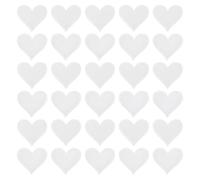 sourcing map Heart Shaped Iron on Patches 6.8x7cm Embroidered Sew Patches Appliques Garment Embellishments for Clothing Repair Backpack Shoes Decoration White 60Pcs