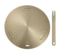 sourcing map Heat Diffuser Plate for Gas Stove 9.4 Inch Round Heat Conduction Induction Adapter Plate with Removable Handle Cookware Protector for Cookware Heat Cooking Unfreeze, Rose Gold