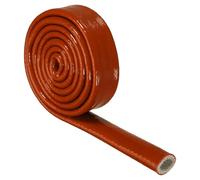 sourcing map Heat Hose Fiberglass Wrap, 10mm x 1m Fire Sleeve Heat-Shielded Sleeve Silicone Coated Heat Protection for Automotive Hose Lines Electrical Wiring