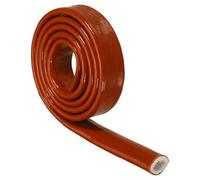 sourcing map Heat Hose Fiberglass Wrap, 12mm x 1m Fire Sleeve Heat-Shielded Sleeve Silicone Coated Heat Protection for Automotive Hose Lines Electrical Wiring