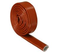 sourcing map Heat Hose Fiberglass Wrap, 20mm x 2m Fire Sleeve Heat-Shielded Sleeve Silicone Coated Heat Protection for Automotive Hose Lines Electrical Wiring