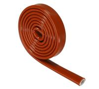 sourcing map Heat Hose Fiberglass Wrap, 4mm x 1m Fire Sleeve Heat-Shielded Sleeve Silicone Coated Heat Protection for Automotive Hose Lines Electrical Wiring