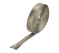 sourcing map Heat Shield Sleeve, 0.2" ID 10 Feet Heat Sleeve Automotive Wire Heat Shield Fuel Line Heat Shield Sleeve Heat Sleeve Heat Wrap 800 Degree for Wires, Titanium Color