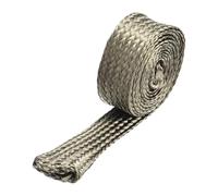 sourcing map Heat Shield Sleeve, 0.3" ID 3.3 Feet Heat Sleeve Automotive Wire Heat Shield Fuel Line Heat Shield Sleeve Heat Sleeve Heat Wrap 800 Degree for Wires, Titanium Color