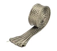 sourcing map Heat Shield Sleeve, 0.4" ID 3 Feet Heat Sleeve Automotive Wire Heat Shield Fuel Line Heat Shield Sleeve Heat Sleeve Heat Wrap 800 Degree for Wires, Titanium Color