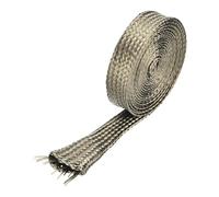 sourcing map Heat Shield Sleeve, 0.4" ID 6.6 Feet Heat Sleeve Automotive Wire Heat Shield Fuel Line Heat Shield Sleeve Heat Sleeve Heat Wrap 800 Degree for Wires, Titanium Color