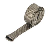 sourcing map Heat Shield Sleeve, 0.5" ID 3 Feet Heat Sleeve Automotive Wire Heat Shield Fuel Line Heat Shield Sleeve Heat Sleeve Heat Wrap 800 Degree for Wires, Titanium Color
