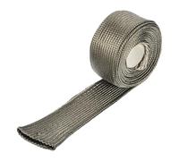 sourcing map Heat Shield Sleeve, 0.8" ID 10 Feet Heat Sleeve Automotive Wire Heat Shield Fuel Line Heat Shield Sleeve Heat Sleeve Heat Wrap 800 Degree for Wires, Titanium Color