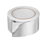 sourcing map Heat Shield Tape 2.17" x 65.6 Ft Waterproof Sunscreen Sound Insulation High-Temperature Resistance Silver Aluminum Tape Thickness for Automotive Repairs