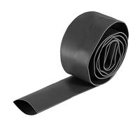sourcing map Heat Shrink Tubing, 22mm Dia 37mm Flat Width 2:1 rate Shrinkable Tube Cable Sleeve 1m - Black