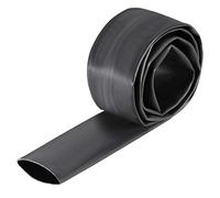 sourcing map Heat Shrink Tubing, 30mm Dia 51mm Flat Width 3:1 rate Shrinkable Tube Cable Sleeve 1m - Black