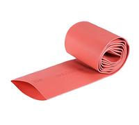 sourcing map Heat Shrink Tubing, 40mm Dia 66mm Flat Width 2:1 rate Shrinkable Tube Cable Sleeve 1m - Red