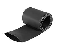sourcing map Heat Shrink Tubing, 50mm Dia 80mm Flat Width 2:1 Shrinkable Tube Wraps Electric Insulation Wire Bundling 1m - Black