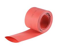sourcing map Heat Shrink Tubing, 66mm Flat Width 2:1 rate Shrinkable Tube Cable Sleeve 2m - Red