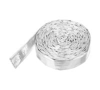 sourcing map Heat Shroud Aluminized Sleeving 1/2" ID x 10.5FT Aluminum Metallic Fiberglass Heat Shroud for Fuel Lines Cables Electrical Wiring