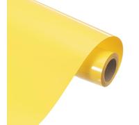 sourcing map Heat Transfer Vinyl Roll, 12" x 3.3ft HTV Iron on Transfer Vinyl for T-Shirts Craft Cutter Cutting Machine, Easy to Cut and Weed (Yellow)