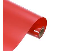 sourcing map Heat Transfer Vinyl Roll, 12" x 3.3ft HTV Iron on Transfer Vinyl for T-Shirts Craft Cutter Cutting Machine, Easy to Cut and Weed (Red)