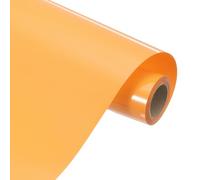 sourcing map Heat Transfer Vinyl Roll, 12" x 4.9ft HTV Iron on Transfer Vinyl for T-Shirts Craft Cutter Cutting Machine, Easy to Cut and Weed (Orange)