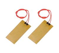 sourcing map Heater Film Heating Plate, 30W 24V Polyimide Heat Pad, Adhesive PI Heater Elements Film 100mmx45mm Heater Strip for Constant Temperature, Pack of 2