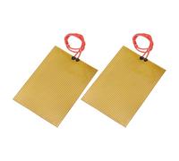 sourcing map Heater Film Heating Plate, 50W 24V Polyimide Heat Pad, Adhesive PI Heater Elements Film 135mmx95mm Heater Strip for Constant Temperature, Pack of 2
