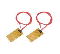 sourcing map Heater Film Heating Plate, 7W 12V Polyimide Heat Pad, Adhesive PI Heater Elements Film 50mmx25mm Heater Strip for Constant Temperature, Pack of 2