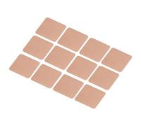 sourcing map Heatsink Copper Pad Shim 15mm x 15mm x 0.1mm Thermal Conductive Heat Sink for Electronic Chip Cooling Pack of 12