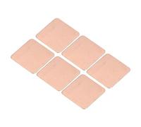sourcing map Heatsink Copper Pad Shim 15mm x 15mm x 0.3mm Thermal Conductive Heat Sink for Electronic Chip Cooling Pack of 6