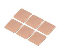 sourcing map Heatsink Copper Pad Shim 15mm x 15mm x 0.6mm Thermal Conductive Heat Sink for Electronic Chip Cooling Pack of 6