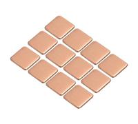 sourcing map Heatsink Copper Pad Shim 15mm x 15mm x 1.5mm Thermal Conductive Heat Sink for Electronic Chip Cooling Pack of 12