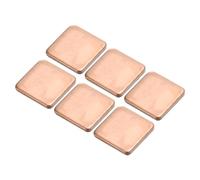 sourcing map Heatsink Copper Pad Shim 15mm x 15mm x 1.8mm Thermal Conductive Heat Sink for Electronic Chip Cooling Pack of 6