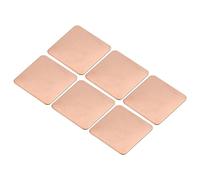 sourcing map Heatsink Copper Pad Shim 20mm x 20mm x 0.5mm Thermal Conductive Heat Sink for Electronic Chip Cooling Pack of 6