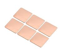 sourcing map Heatsink Copper Pad Shim 20mm x 20mm x 0.8mm Thermal Conductive Heat Sink for Electronic Chip Cooling Pack of 6