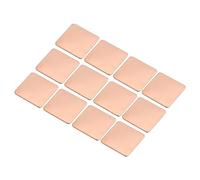 sourcing map Heatsink Copper Pad Shim 20mm x 20mm x 0.8mm Thermal Conductive Heat Sink for Electronic Chip Cooling Pack of 12