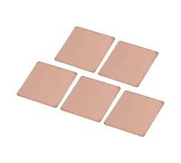 sourcing map Heatsink Copper Sheet Shim, 0.5mm Thickness 20 x 20mm Pad with Thermal Conductive Adhesive Tapes for Desktop Computer GPU CPU Cooling Patch 5 Set
