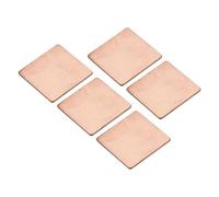 sourcing map Heatsink Copper Sheet Shim, 0.8mm Thickness 20 x 20mm Pads with Thermal Conductive Adhesive Tape for Desktop Computer GPU CPU Cooling Patch 5 Set