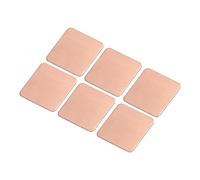 sourcing map Heatsink Copper Sheet Shim 15mm x 15mm x 0.5mm Thermal Conductive Heat Sink for Electronic Chip Cooling Pack of 6