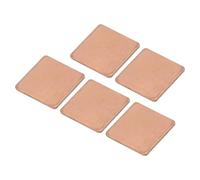 sourcing map Heatsink Copper Sheet Shim, 1mm Thickness 15 x 15mm Pad with Thermal Conductive Adhesive Tape for Desktop Computer CPU Cooling Patch 5 Set