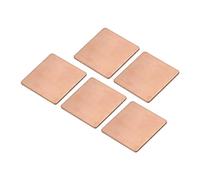 sourcing map Heatsink Copper Sheet Shim, 1mm Thickness 20 x 20mm Pads with Thermal Conductive Adhesive Tape for Desktop Computer GPU CPU Cooling Patch 5 Set