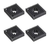 sourcing map Heatsink with Hole for Stepper Motor,3D Printer 40x40x11mm Black 4pcs
