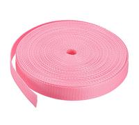 sourcing map Heavyweight Polypropylene Webbing Strap 1" 25 Yards Pink Strapping Band for Outdoor