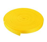 sourcing map Heavyweight Polypropylene Webbing Strap 1" 50 Yards Dark Yellow Strapping Band for Outdoor