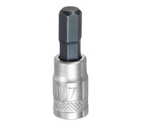 sourcing map Hex Bit Socket 1/4" Drive H7 S2 Steel Hexagonal Head Screwdriver Drill Bits CR-V Steel Socket Adapter for Home Auto Axle Hex Nuts Bolts Repair