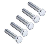 sourcing map Hex Head Screw Bolts Carbon Steel 3/8"-16x2" Fastener Grade 5 UNC 5pcs