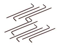 sourcing map Hex Key Wrench, 3/32 Inch L Shape Ball End Repair Tool Copper Tone, 10 Pcs (4.37" Length)