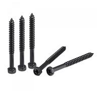 sourcing map Hex Lag Screws 1/4" x 2-3/4" Carbon Steel Phillips Head Half Thread Self-Tapping Bolts for Deck Building or Joining Lumber 25pcs