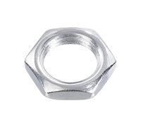 sourcing map Hex Nuts, 9mm Screw Thread Hexagon Jam Nut Lock Fasteners for 1/8IP Lamp Pipe Rod, Galvanized Iron Pack of 50