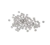 sourcing map Hex Nuts, M2x0.4mm Metric Coarse Thread Hexagon Nut, Carbon Steel, Pack of 100 (Silver Tone)