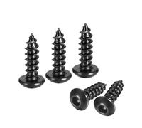 sourcing map Hex Socket Self Tapping Screws, M4 x 12mm Carbon Steel Wood Screw 400pcs