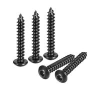 sourcing map Hex Socket Self Tapping Screws, M4 x 25mm Carbon Steel Wood Screw 400pcs
