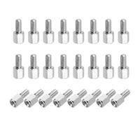 sourcing map Hex Spacer Screws, M3x5mm+6mm Male to Female Thread Brass Nickel Plated Motherboard Standoffs Spacer Pillars for PCB Circuit Boards FPV Quadcopter Drone DIY, Pack of 24